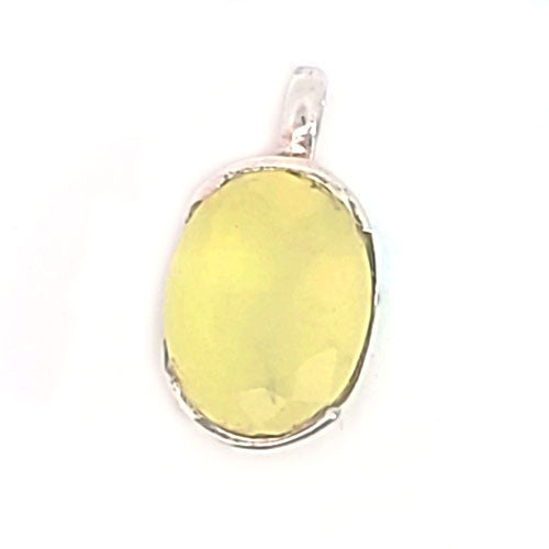 Prehnit Anhänger facettiert  - 1