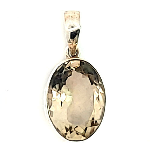 Lemonquarz Anhänger facettiert  - 1