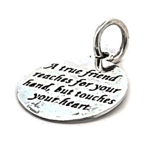 Weisheiten-Anhänger silber "A true friend"  - 1