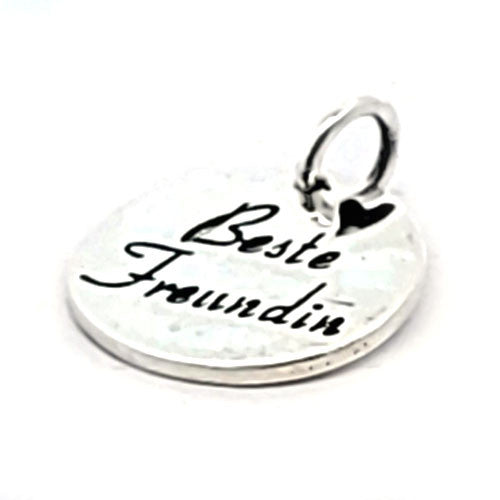 Weisheits-Anhänger Silber "Beste Freundin"  - 1