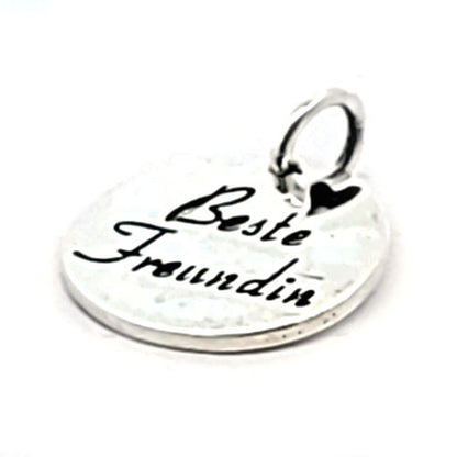 Weisheits-Anhänger Silber "Beste Freundin"  - 1