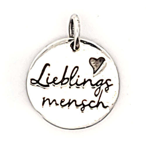 Weisheits-Anhänger Silber "Lieblingsmensch"  - 1