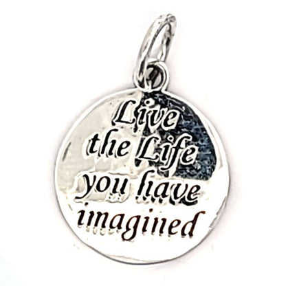Weisheits-Anhänger Silber "Live the Life you have imagined"  - 2