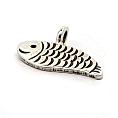 Fisch Anhänger silber geschwärzt  - 1
