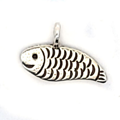 Fisch Anhänger silber geschwärzt  - 2