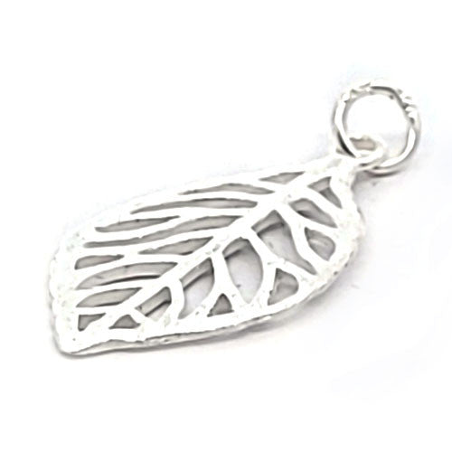 Blatt Anhänger, silber  - 2