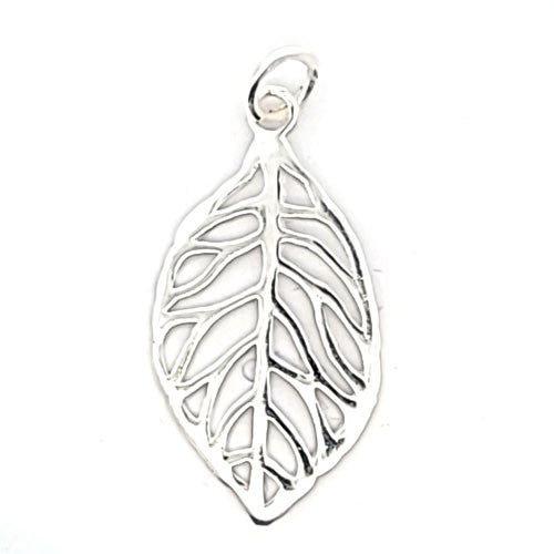 Blatt Anhänger, silber  - 1