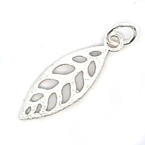 Blatt Anhänger, silber  - 2