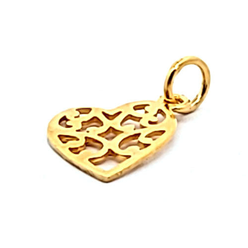 Herz Anhänger Ornament, silber vergoldet  - 2