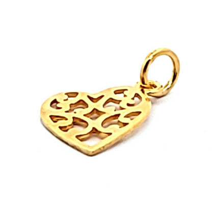 Herz Anhänger Ornament, silber vergoldet  - 2