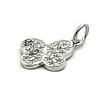 Schmetterling , silber rhodiniert mit Zirkonia  - 1