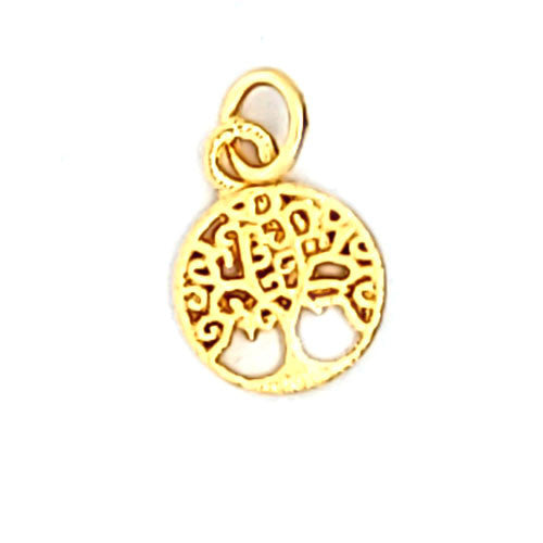 Baum des Lebens Anhänger mini, silber vergoldet  - 1