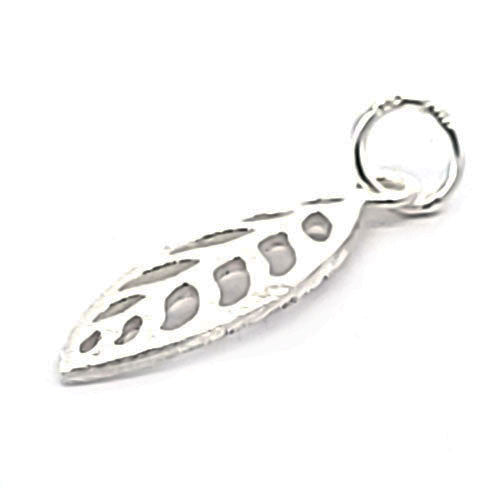 Blatt Anhänger, silber  - 1