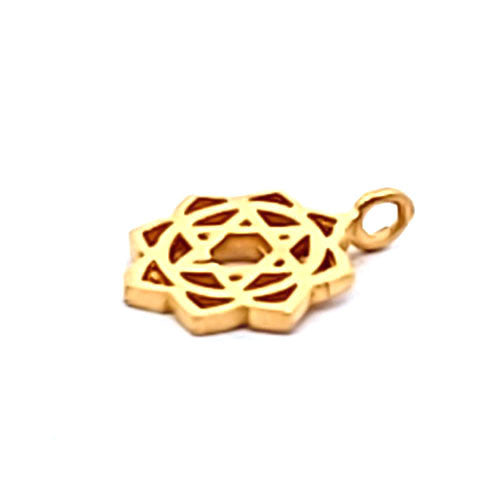 Herz Chakra silber vergoldet  - 1