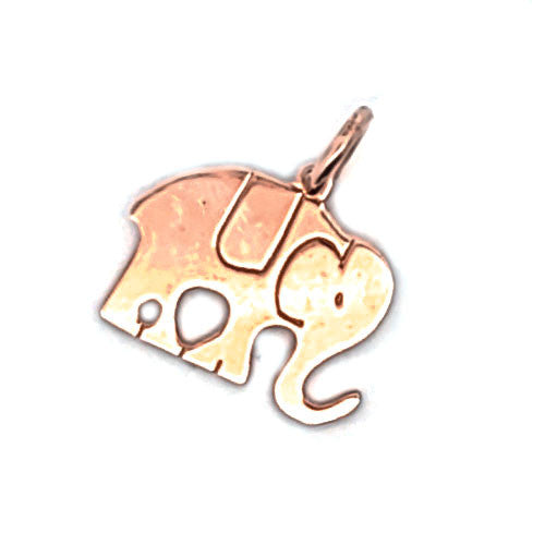 Elefant Anhänger, silber rosé vergoldet  - 1