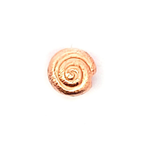 Schnecke (Spirale) Silberzwischenteil, satiniert rosé vergoldet 10 mm  - 3
