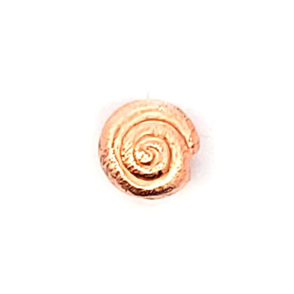 Schnecke (Spirale) Silberzwischenteil, satiniert rosé vergoldet 10 mm  - 3