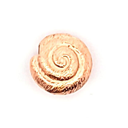 Schnecke (Spirale) Silberperle, satiniert rosé vergoldet 12 mm  - 3
