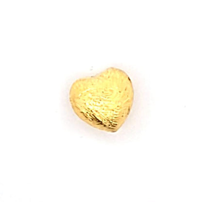 Herz Silberperle satiniert vergoldet 10 mm  - 1