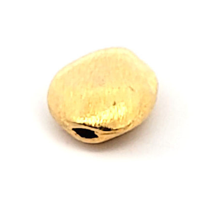 Discus oval Silberperle satiniert vergoldet 16 x 20 mm  - 2