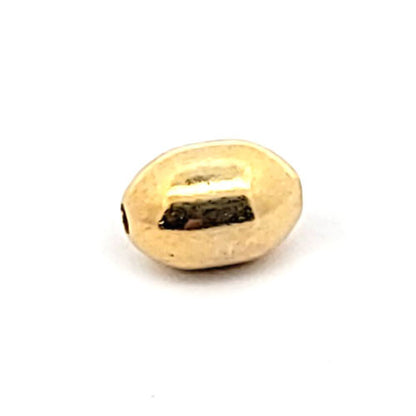 Olive Silberperle vergoldet 6 x 9 mm  - 2