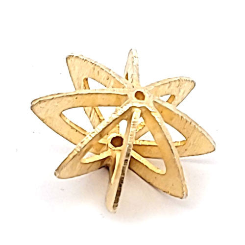 Sternenrad Silberperle vergoldet 12 x 22 mm  - 1