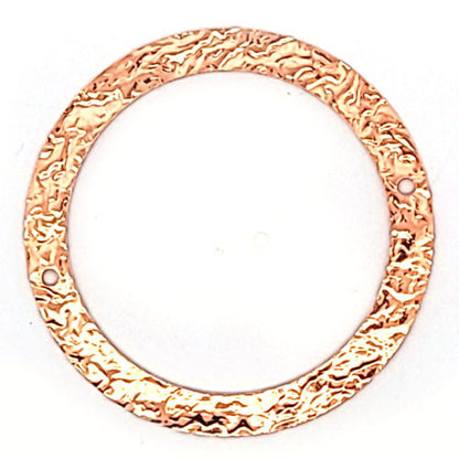 Kreis geprägt groß 38 mm - Silberelement, rosé vergoldet  - 2