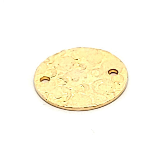 Rund flach geprägt - Silberelement, vergoldet satiniert  - 1