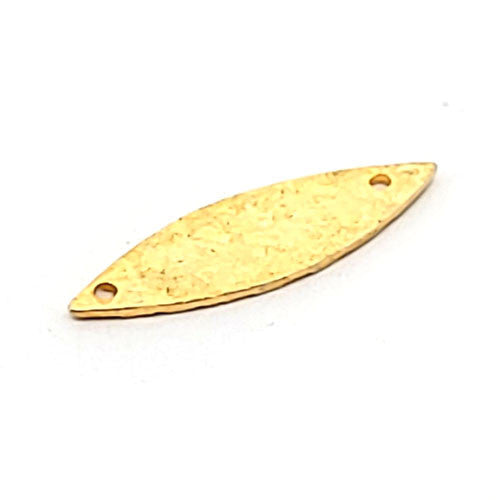 Spitzoval flach geprägt - Silberelement, vergoldet  - 1