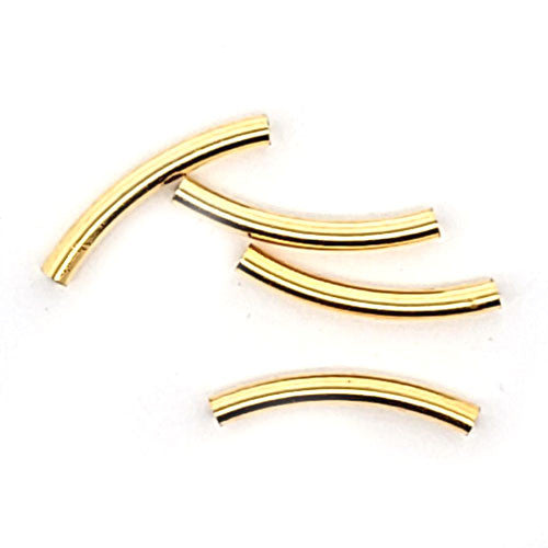 Röhrchen gebogen - Silberelement, vergoldet  - 1