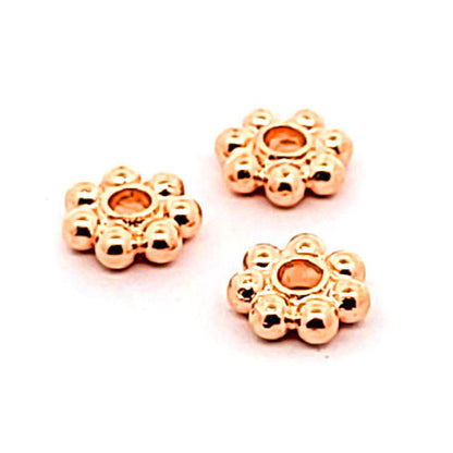 Silber-Bead Blumenrad, rosé vergoldet  - 1