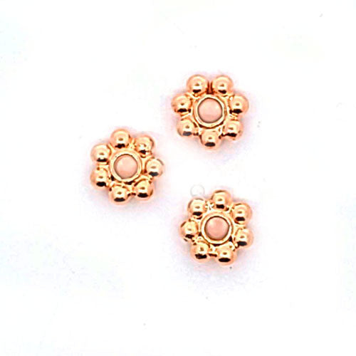 Silber-Bead Blumenrad, rosé vergoldet  - 2