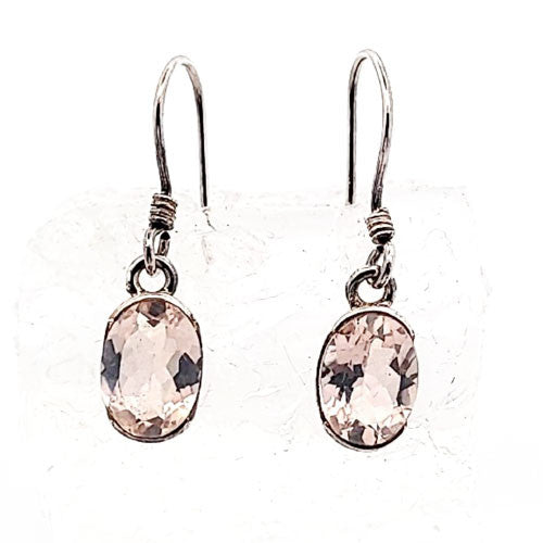 Ohrringe Rosenquarz facettiert  - 3