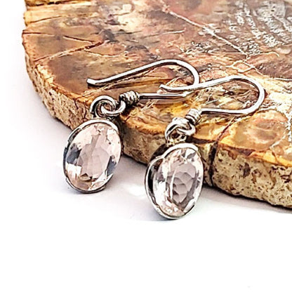 Ohrringe Rosenquarz facettiert  - 5