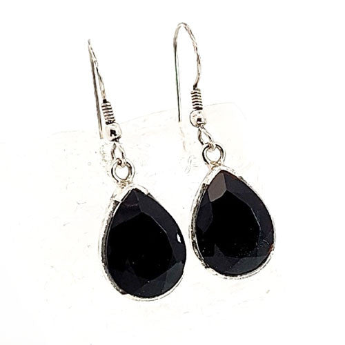 Ohrringe Onyx facettiert  - 4