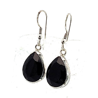 Ohrringe Onyx facettiert  - 2