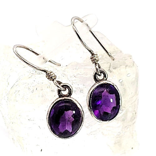 Ohrringe Amethyst facettiert  - 1