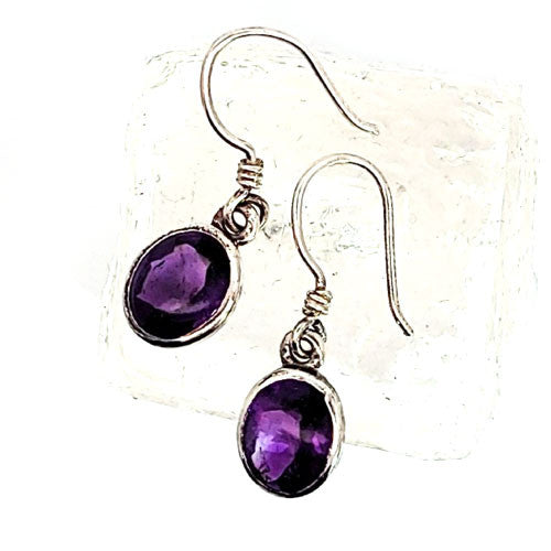 Ohrringe Amethyst facettiert  - 2