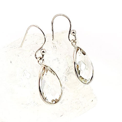 Ohrringe Bergkristall facettiert  - 4