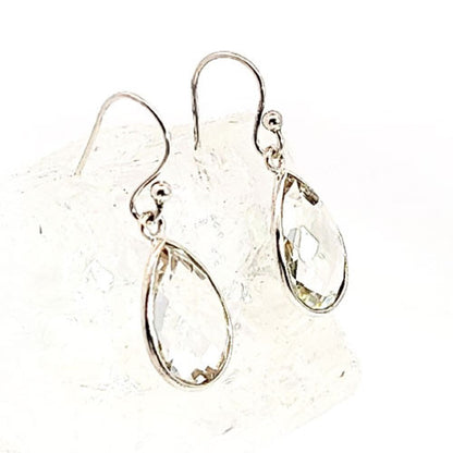 Ohrringe Bergkristall facettiert  - 4