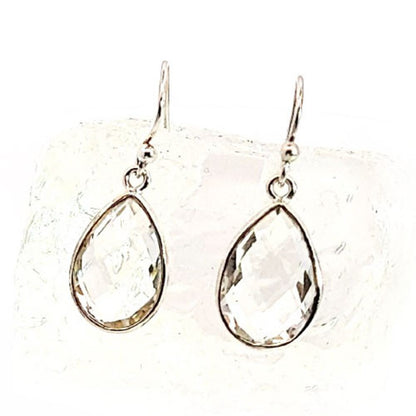 Ohrringe Bergkristall facettiert  - 3