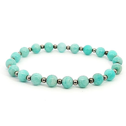 Amazonit Armband 6 mm  - 2
