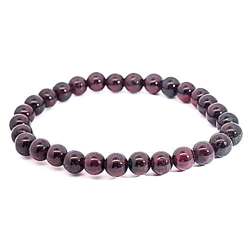 Granat Armband 6 mm  - 1