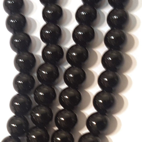 Turmalin schwarz Kugelstrang 6mm  - 2