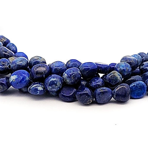 Lapislazuli Nuggetstrang ca. 6 x 8 mm  - 1