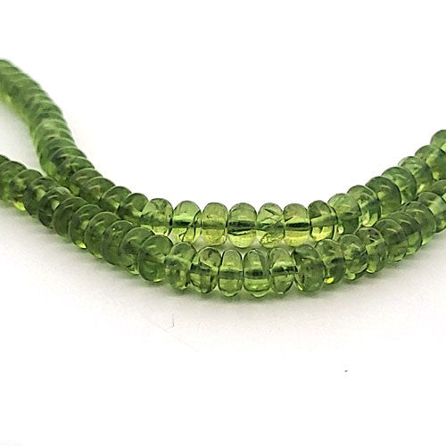 Peridot Strang, Button 6 mm  - 1