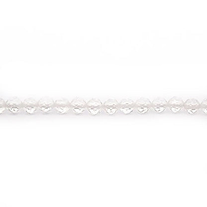 Bergkristall Kugelstrang 4 mm,  facettiert  - 3