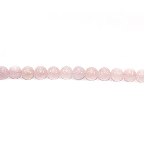 Rosenquarz Kugelstrang 6 mm  - 1