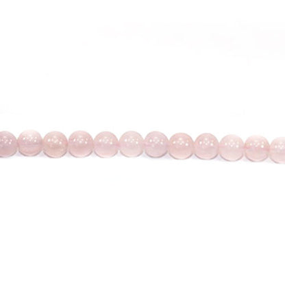 Rosenquarz Kugelstrang 6 mm  - 1