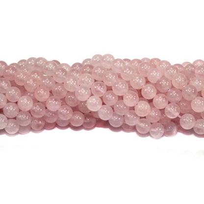 Rosenquarz Kugelstrang 6 mm  - 2